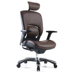  Ergolux Genuine Leather Executive Office Chair with Lumbar Support