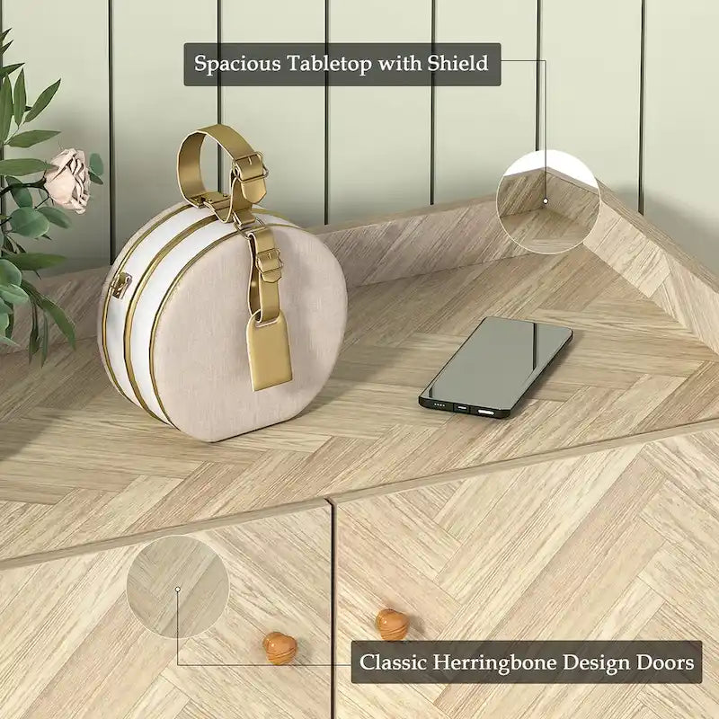 Anmytek Meuble à chaussures moderne pour entrée 20 paires, étagère à chaussures 6 niveaux avec portes et étagères réglables