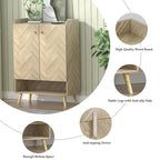 Anmytek Meuble à chaussures moderne pour entrée 20 paires, étagère à chaussures 6 niveaux avec portes et étagères réglables