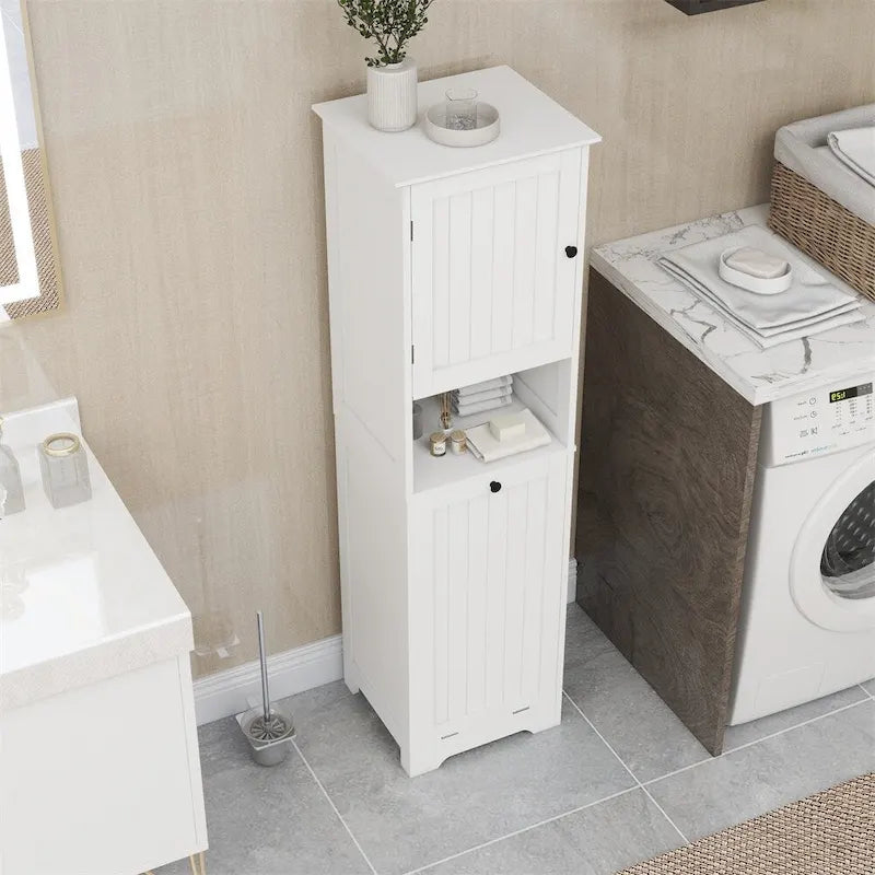 Meuble de tri de linge inclinable à une porte et un compartiment