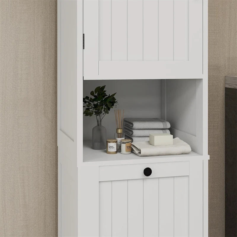 Meuble de tri de linge inclinable à une porte et un compartiment