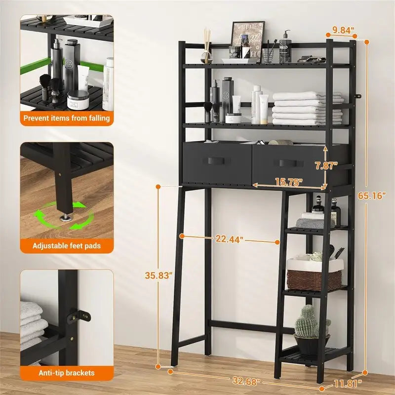 Meuble de rangement au-dessus des toilettes - 11,81P x 32,68L x 65,16H