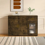 Buffet en bois moderne avec portes et tiroirs