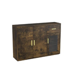 Buffet en bois moderne avec portes et tiroirs